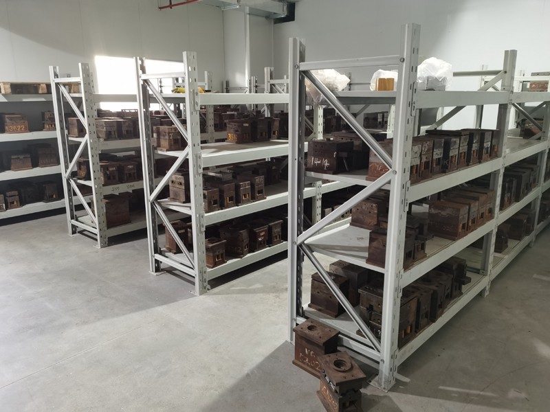 Racks of frame moulds in the mould store. Photograph from the Jiayu factory pages.