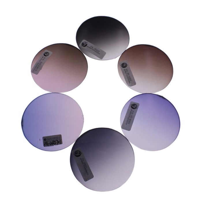 Lens photograph, Hot Sale Fashion Customized Nylon Round Gradient Color Sunglasses Lenses, published by Jiayu