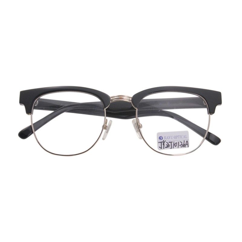 Product photograph of JYZJ10136A, Vintage Inspired Classic Horn Rimmed Shiny Black Handmade Acetate Optical Frame Suppliers, published by Jiayu