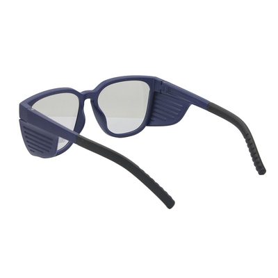 Customized ANSI Z87.1 certified high impact Optical safety glasses with rubber nose pad and tips, further view