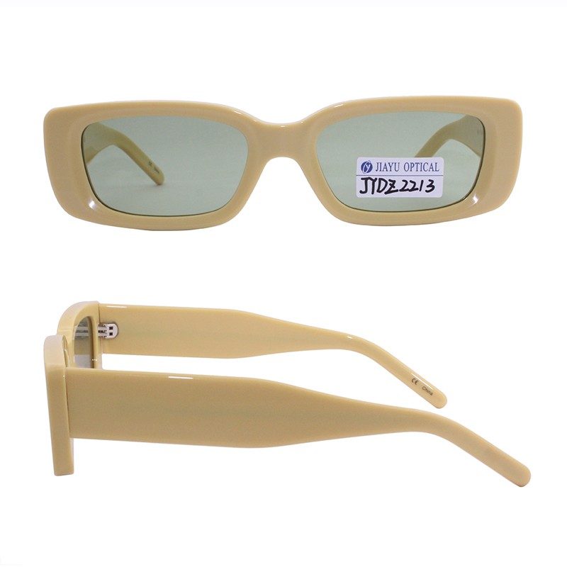 Product photograph of Small Rectangle Mens Trendy Acetate Sunglasses Square Shades for Women Retro Sun Glasses Fashion UV Protection, published by Jiayu